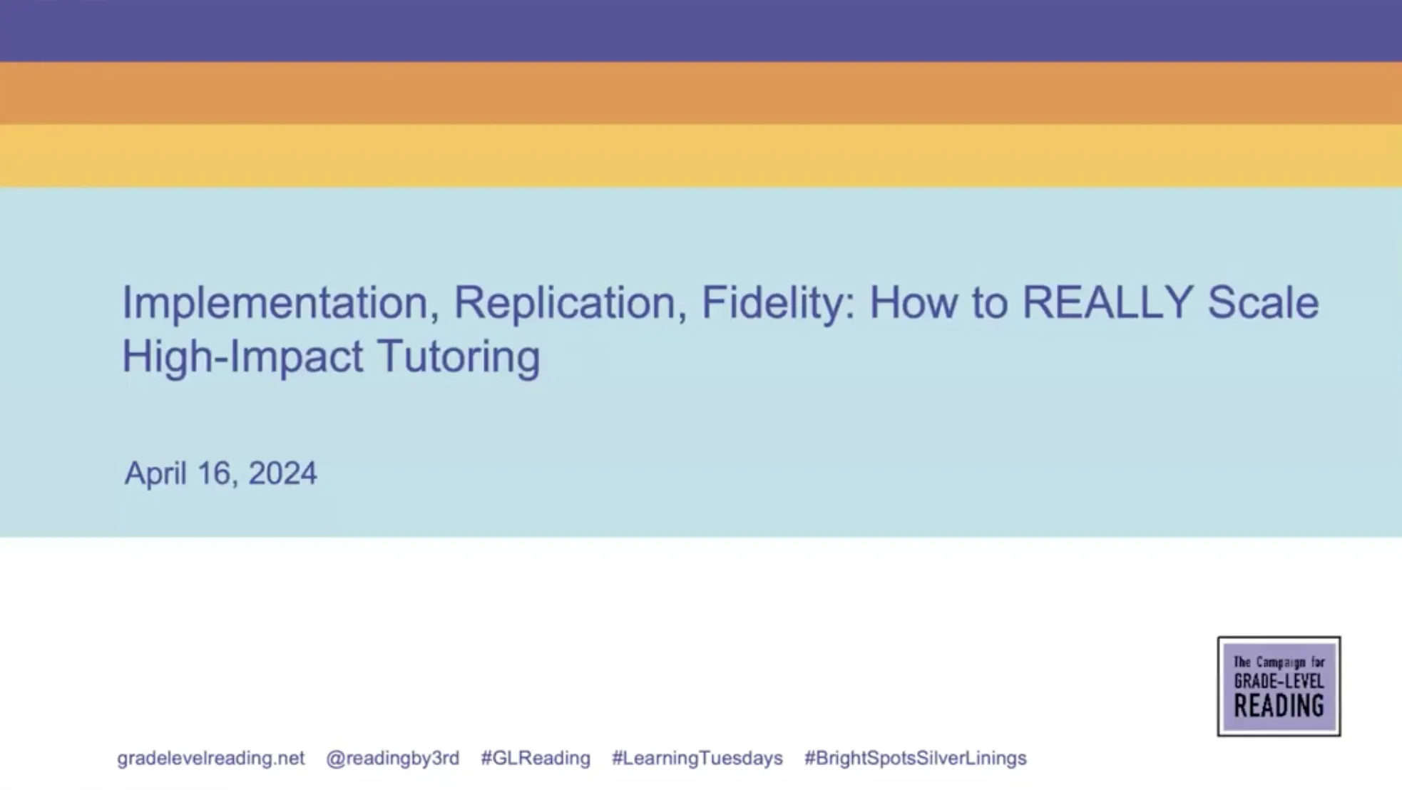 screenshot from presentation about how to scale high-impact tutoring